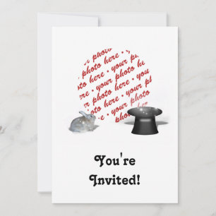 The Rabbit & the Magic Hat Photo Frame Invitation