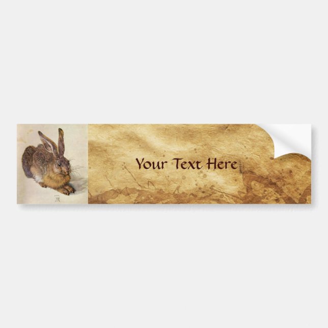 THE RABBIT ( Young Hare ) Bumper Sticker (Front)