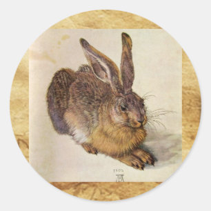 THE RABBIT ( Young Hare ) Classic Round Sticker