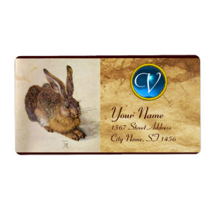 THE RABBIT ( Young Hare ) Monogram Blue Sapphire