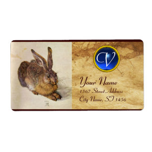 THE RABBIT ( Young Hare ) Monogram Blue Sapphire