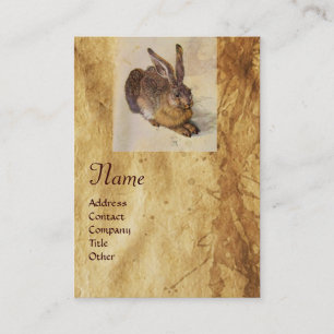 THE RABBIT ( Young Hare ) Monogram Business Card