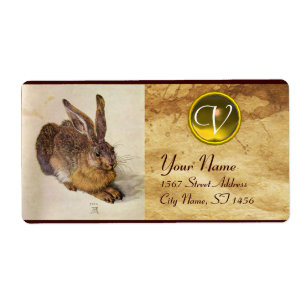 THE RABBIT ( Young Hare ) Monogram Yellow Topaz