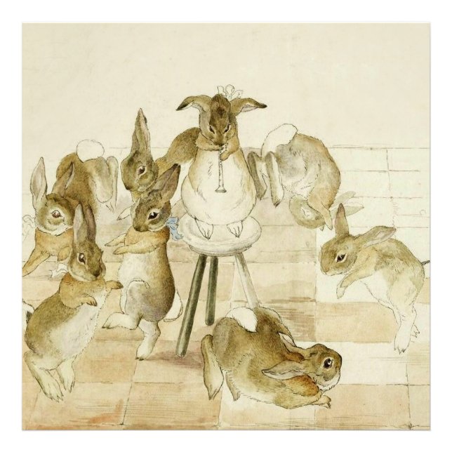 The Rabbits Christmas Party by Beatrix Potter Photo Print (Front)