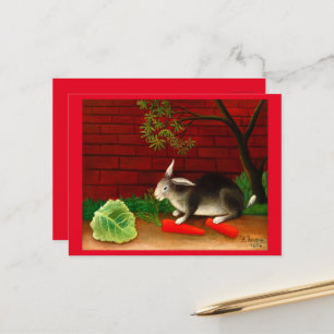 The Rabbit's Meal by Henri Rousseau Postcard