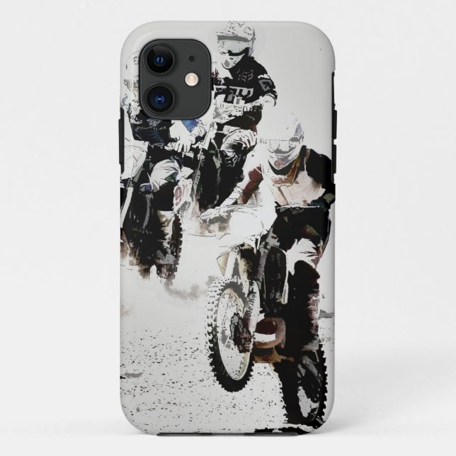 "The Race is On" Motocross Dirt-Bike Racers Case-Mate iPhone Case (Back)