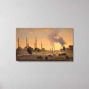 The Racecourse at Constantinople (oil on canvas) Canvas Print