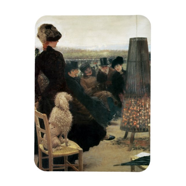 The Races at Auteuil, part of a triptych (oil on c Magnet (Vertical)