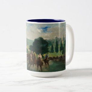 The Races at Longchamp – Édouard Manet Two-Tone Coffee Mug