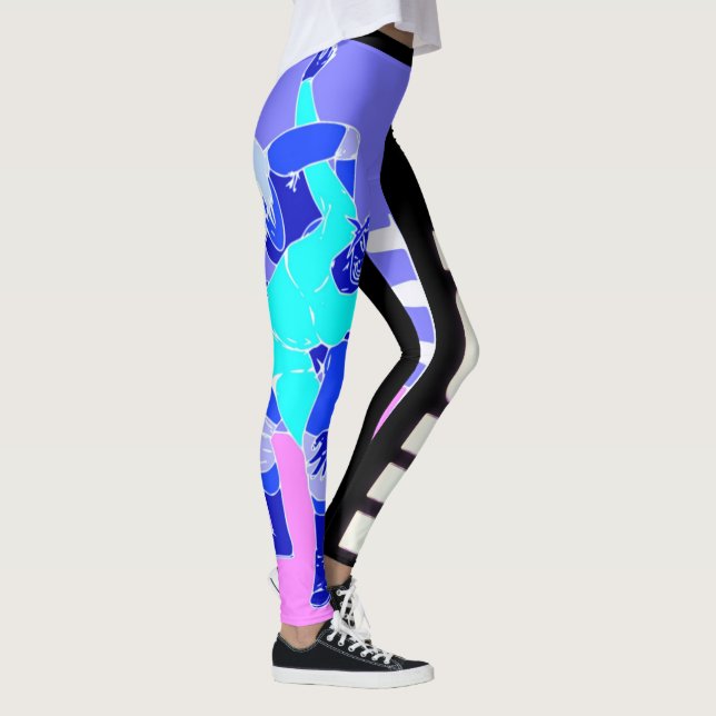 The Rad Mall "80's Wrestling II / WOLG" Women's Leggings (Right)