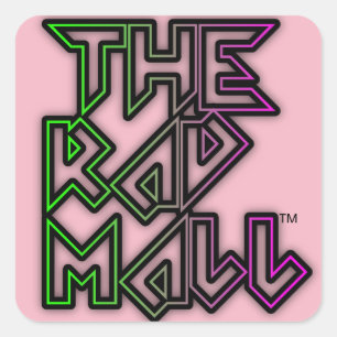 The Rad Mall "Rocker" Logo Small Stickers (Pink)