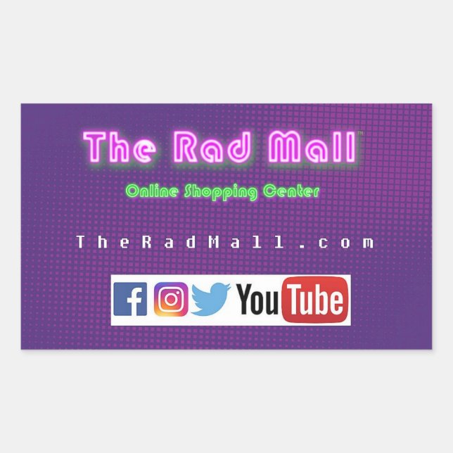 The Rad Mall "Website" Sticker (Front)