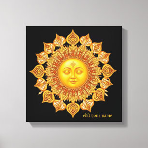 The RadiantZenSunGolden Canvas Print