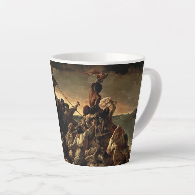 The Raft of the Medusa-Théodore Géricault Small Latte Mug (Right Angle)
