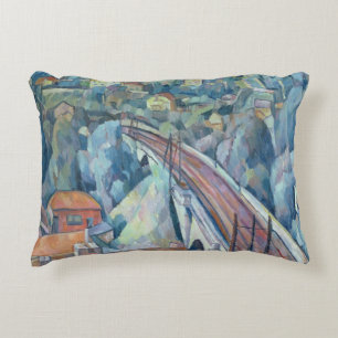 The Railway Bridge at Meulen Decorative Cushion