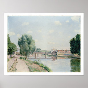 The Railway Bridge, Pontoise Poster