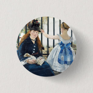  The Railway Edouard Manet  3 Cm Round Badge