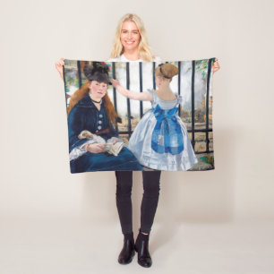 The Railway, Edouard Manet Fleece Blanket