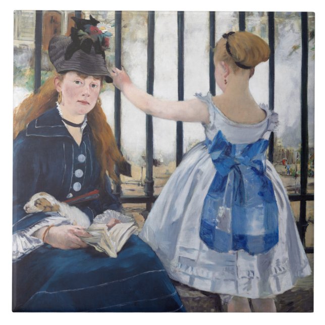 The Railway, Edouard Manet Tile (Front)