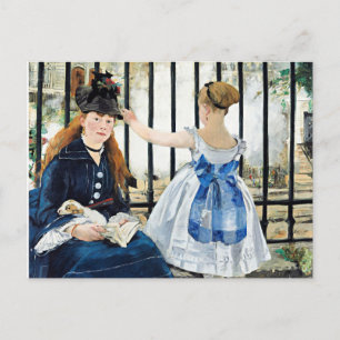 The Railway, famous Edouard Manet painting Postcard