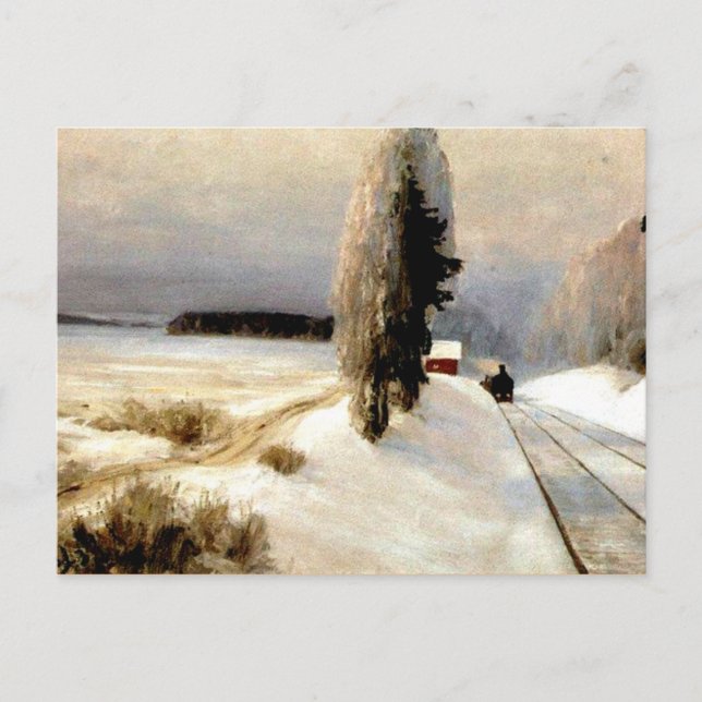 The Railway near the Station of Tarusa Postcard (Front)