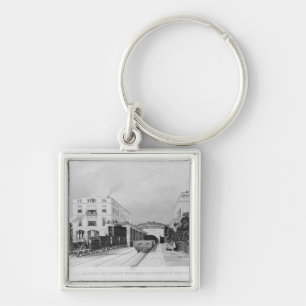 The railway station of the train Berlin-Potsdam Key Ring