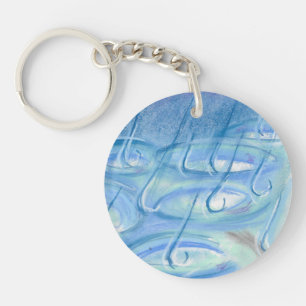 The Rain -oil pastel- keychain