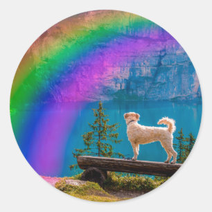 The Rainbow Bridge Poem, In Memory of a Pet... Classic Round Sticker