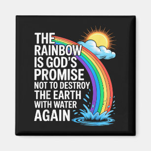 The Rainbow Is God's Promise Christian Religious B Magnet
