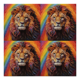 the rainbow lion poster