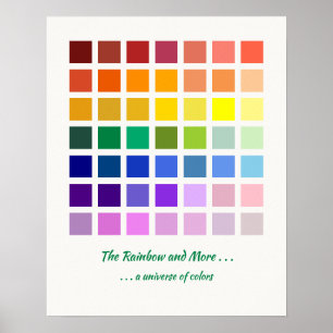 The Rainbow & More, a universe of colours 49 shade Poster