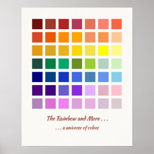 The Rainbow & More, a universe of colours 49 shade Poster