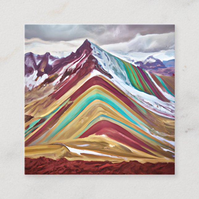 The Rainbow Mountains, also known as Montañas de S Calling Card (Front)