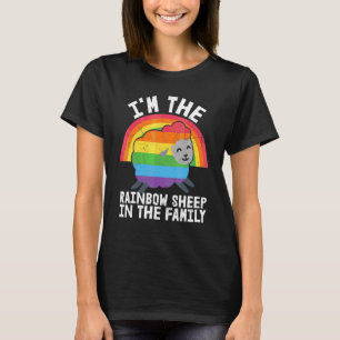 The Rainbow Sheep In The Family Proud Gay Lesbian  T-Shirt