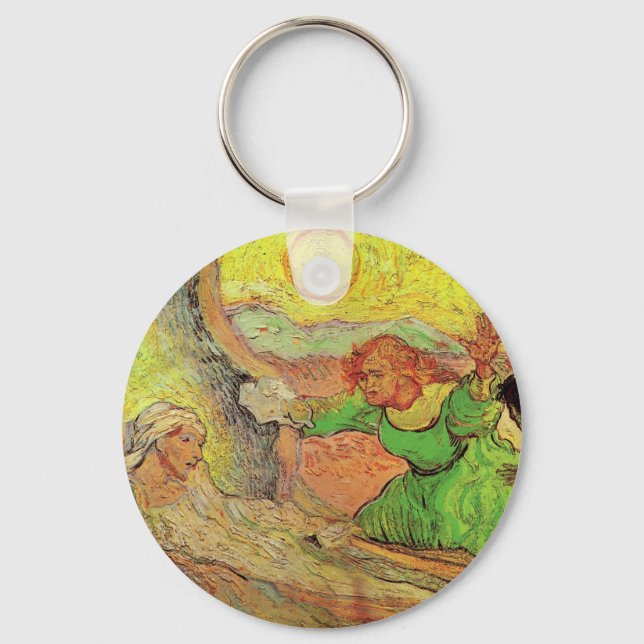 The Raising of Lazarus by Vincent van Gogh Key Ring (Front)