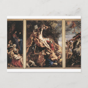 The Raising of the Cross by Peter Paul Rubens Post Postcard
