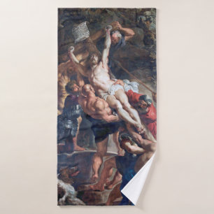 The Raising of the Cross, Rubens Bath Towel