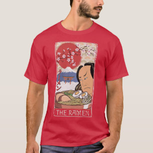 The Ramen Taro Card Vintage Retro Ukiyo-e Japanese T-Shirt