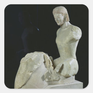 The Rampin Rider, c.550-540 BC Square Sticker