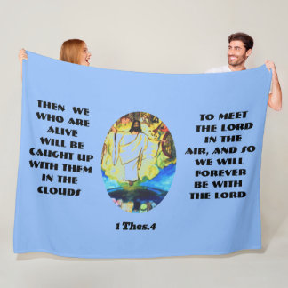 THE RAPTURE BIBLE VERSE FLEECE BLANKET