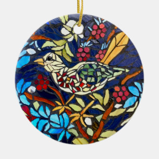 'The Raspberry Thief' - Ceramic Tree Decoration