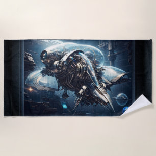 The Raspian Dynamorph Drone AI Art by Xzendor7 Beach Towel