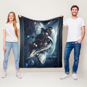 The Raspian Dynamorph Drone AI Art by Xzendor7 Fleece Blanket