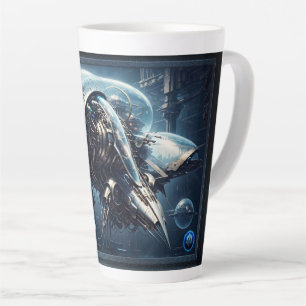 The Raspian Dynamorph Drone AI Art by Xzendor7 Latte Mug