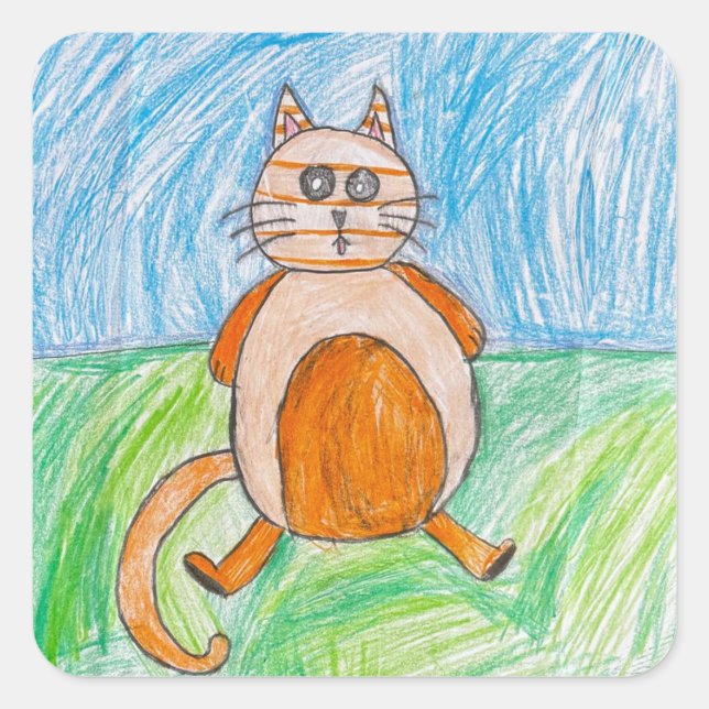 The RAT in the HAT Square Sticker (Front)