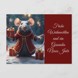 The rat wishes a Merry Christmas Postcard