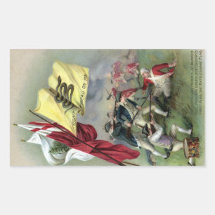 The Rattlesnake Flag at Bunker Hill Battle Rectangular Sticker