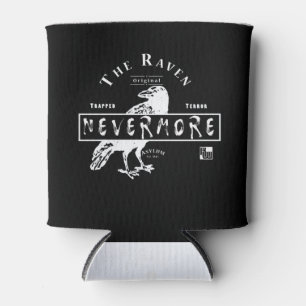 The Raven Ayslum (white text) Can Cooler