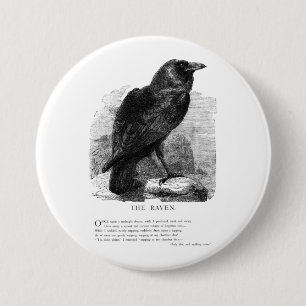 The Raven by Edgar Allen Poe 7.5 Cm Round Badge