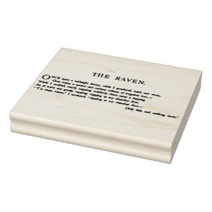 The Raven by Edgar Allen Poe Rubber Stamp